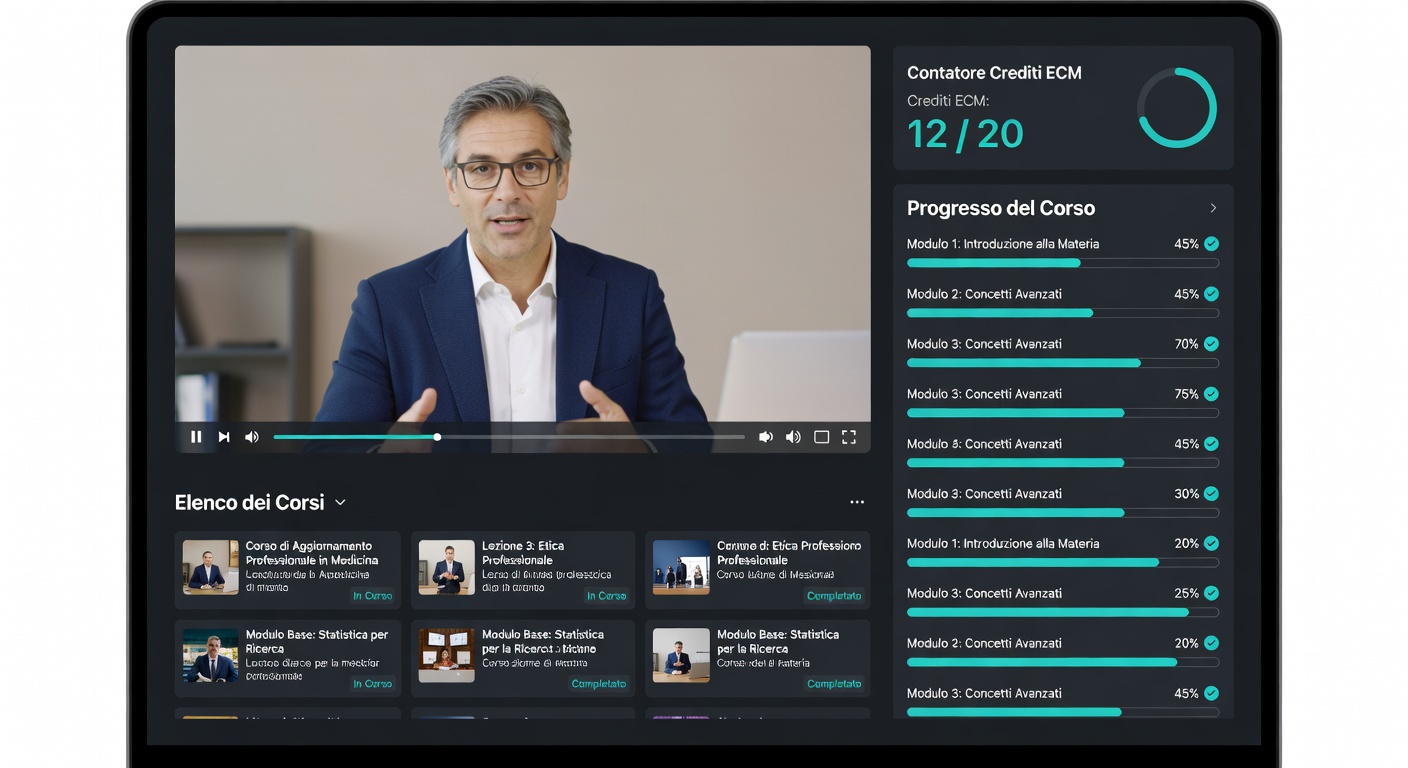 Piattaforma FAD Sincrona e Asincrona con Crediti ECM